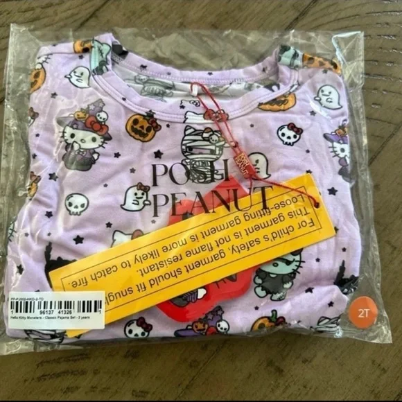 Posh peanut hello kitty monster 2 piece classic pajamas 2t - Picture 2 of 2